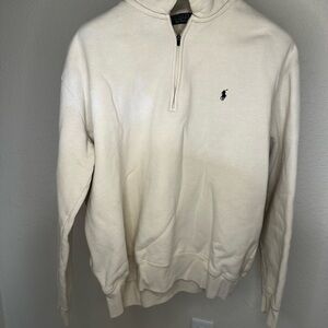 Ralph Lauren Cream Zip Up Sweater with Ribbed Cuffs